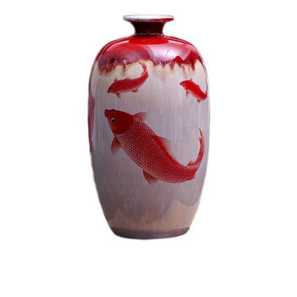 Compatible porzellan Jahrriesnge  for kiln change cracked glaze pomegranate flower vase cna0438 