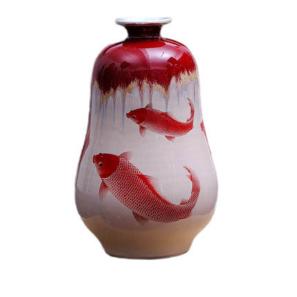 Compatible porzellan Jahrriesnge  for kiln change cracked glaze pomegranate flower vase cna0447 