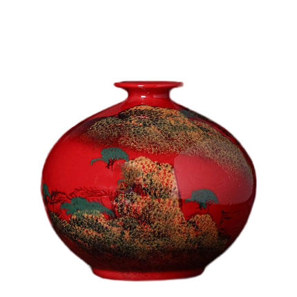Compatible porzellan Jahrriesnge  for red landscape vase cna1355 