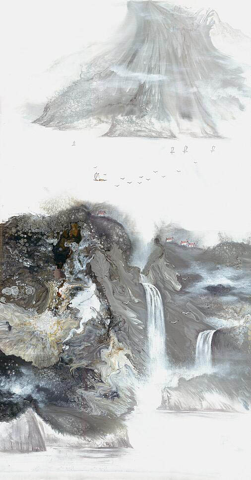 Compatible Landschaft JAHRRIESNGE  for waterfall lpf09564 