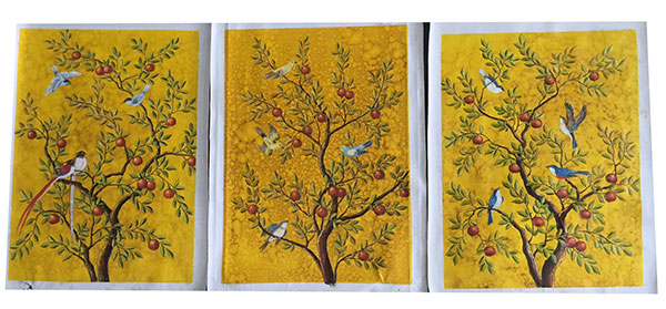Compatible Ölgemälde JAHRRIESNGE  for birds-in-golden-tree-lpg0384 