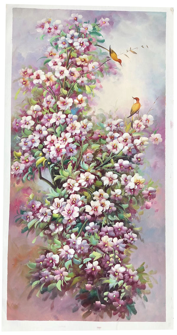 Compatible Ölgemälde JAHRRIESNGE  for pine-flower-lpg402 