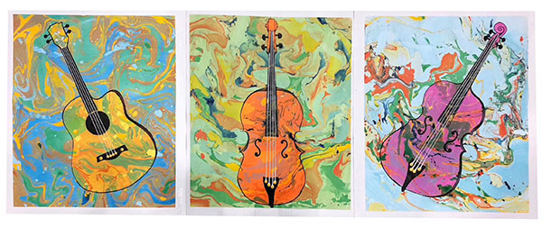 Compatible Ölgemälde JAHRRIESNGE  for guitar-lpg0422 