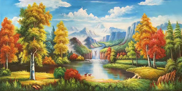 Compatible Landschaft JAHRRIESNGE  for tree-river-sky-lpg0776 