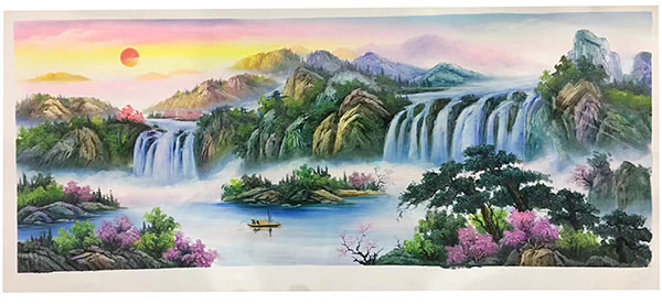 Compatible Landschaft JAHRRIESNGE  for waterfall-lpg1199 