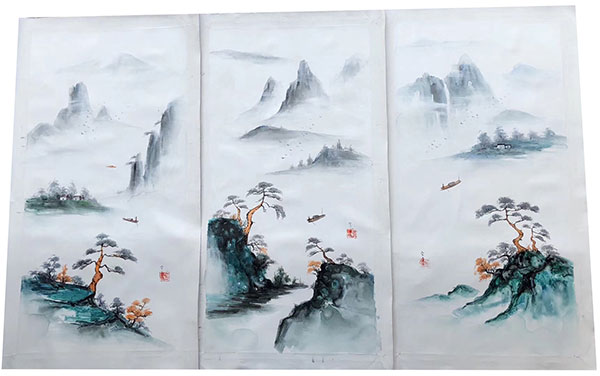 Compatible Landschaft JAHRRIESNGE  for boat-in-river-lpg1410 