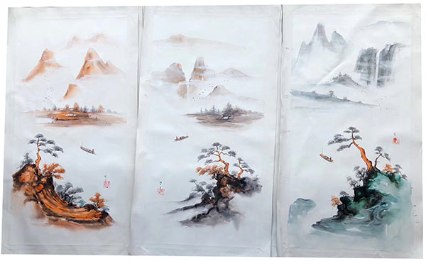 Compatible Landschaft JAHRRIESNGE  for boat-in-river-lpg1412 