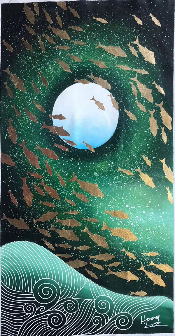 Compatible Landschaft JAHRRIESNGE  for birds-lpg1507 