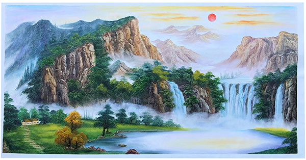 Compatible Landschaft JAHRRIESNGE  for waterfall-lpg1843 