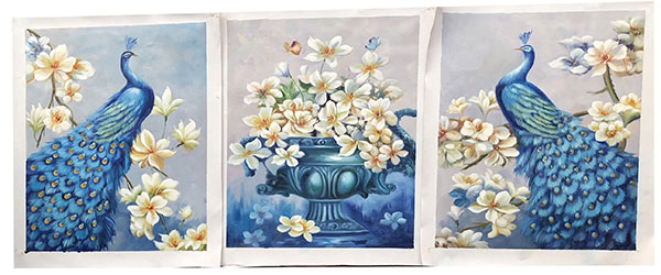 Compatible Tiere Jahrriesnge  for mixed peacocks and flowers lpg2680 