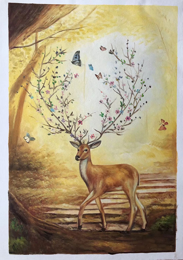 Compatible Tiere Jahrriesnge  for deer and butterfly lpg2686 